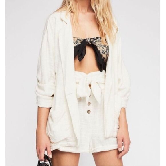 Free People Oversized Textured Blazer Size S - Picture 1 of 7